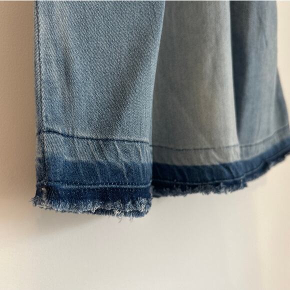 NWT DL1961 Blue Coast Denim Dress – Two-Tone Short Sleeve, Girls Size Small - Picture 2 of 7